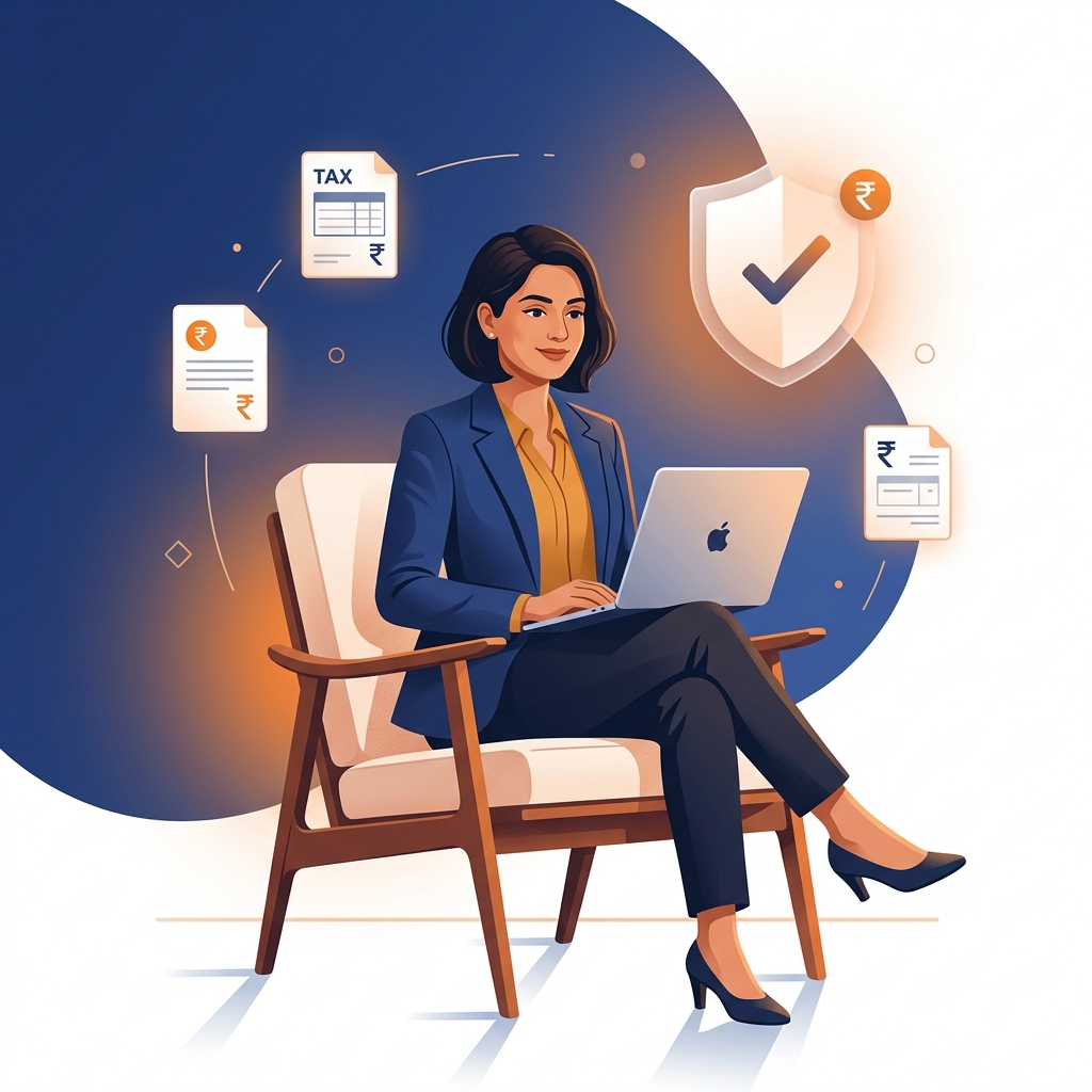 Expert-led ITR filing illustration